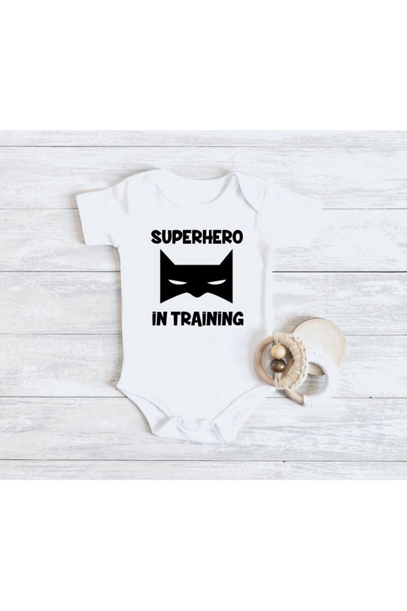 Superhero In Training Gift, Superher Gift, Training Gift, Cute Baby Gift, Funny Baby Gift, Reveal Gift, Pregnancy Reveal Cute And Cool Baby Bodysuit, Baby Bodysuit Lat 4424