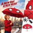 thumbnail image 1 of Superhero Web Graphic Canopy Umbrella with Windproof Rib Frame and Easy Grip Handle for Rain and Sun Protection, 1 of 5
