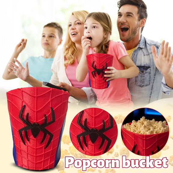 Superhero Web Hero Popcorn Bucket Durable Reusable Plastic Movie Night Snack Container Large Capacity Cinema Style Party Favor Collectible Home Decor Accessory