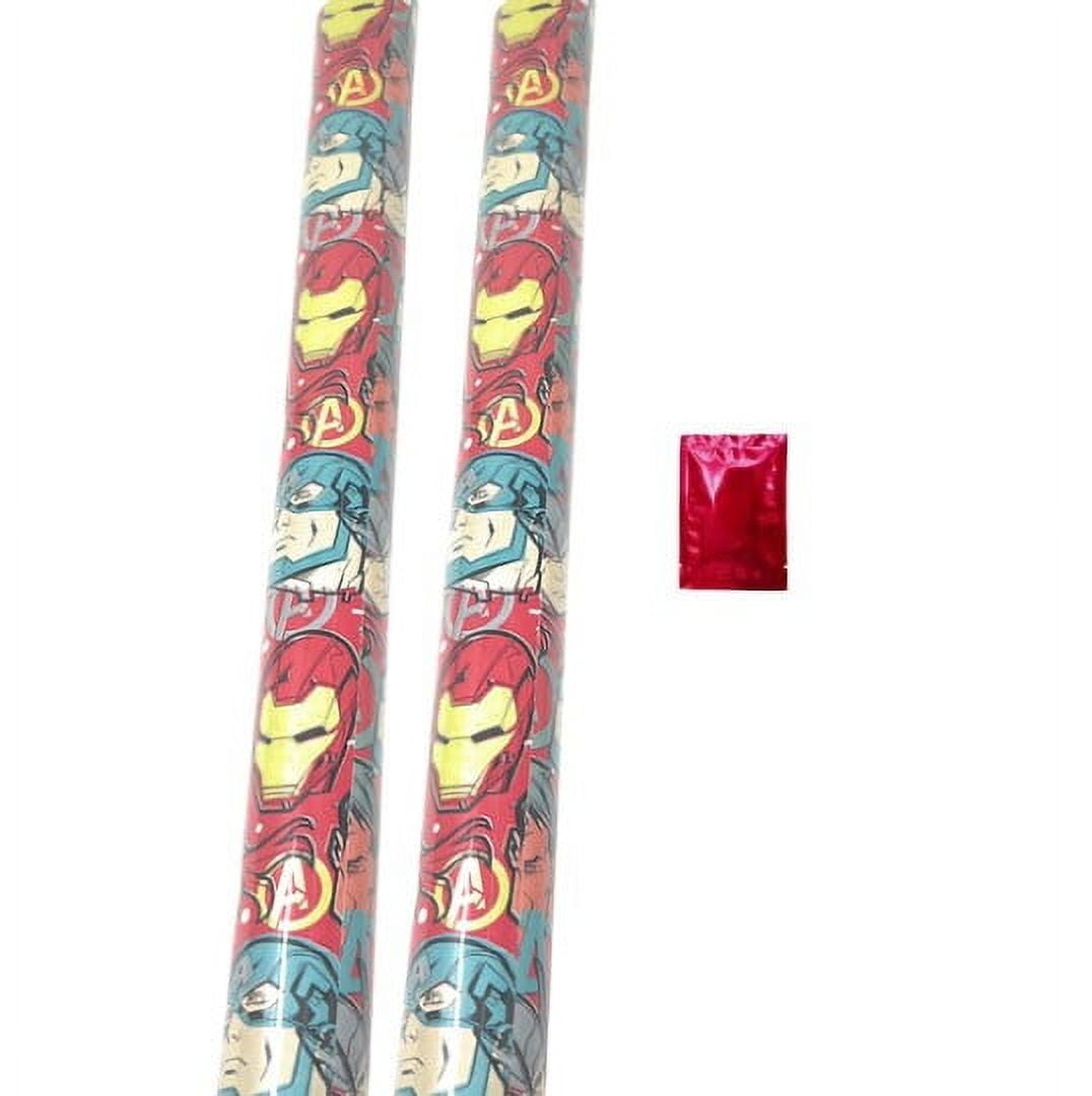 Superheroes Avengers Colorful Wrapping Paper, 25 sq ft - 2 Roll Tear Resistant Premium Gift Cover Christmas Baby Shower Birthday Holiday Home Party Favors Wrap w/Bonus Exclusive Canzonnet Penn