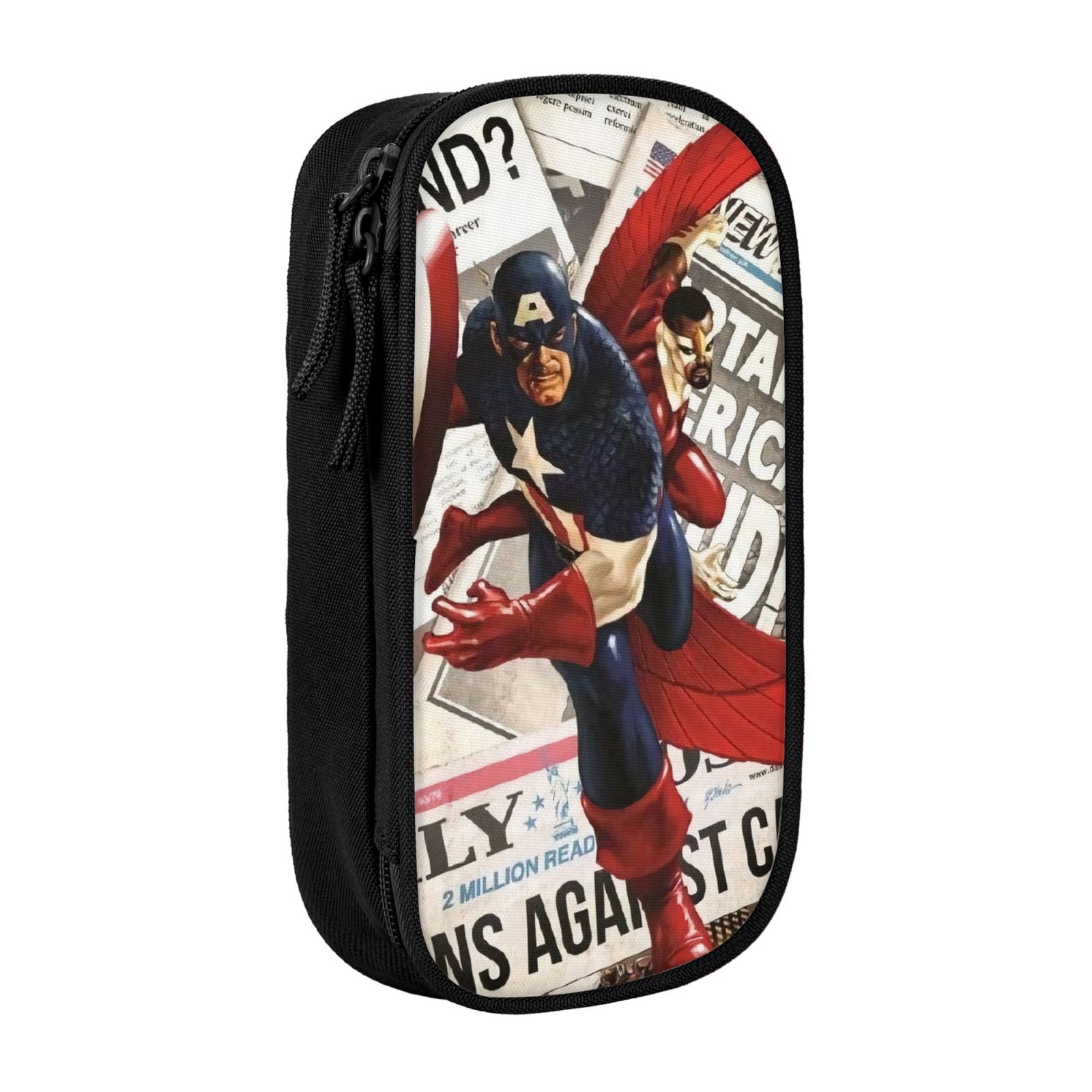 Spider-Man Captain America Pencil Case,Pencil Pouch,Extra Big Pencil Bag Pen Bag Wide Opening Soft Quilted Pencil Case Pouch Organizer Zipper Portabl - View #10