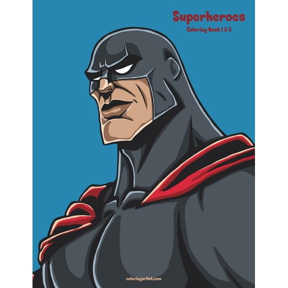 Superheroes Superheroes Coloring Book 1 & 2, (Paperback)