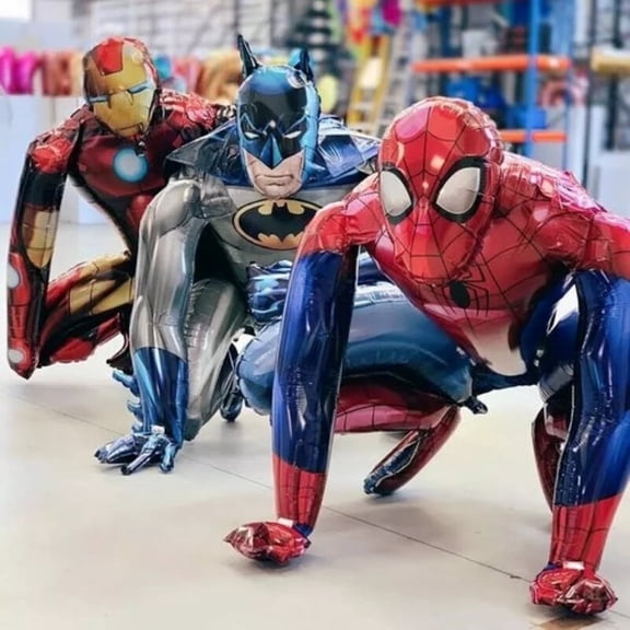 BCD-PRO Superheroes Foil Balloons Spiderman Batman Ironman Birthday Decoration 3 Piece 27 Inch