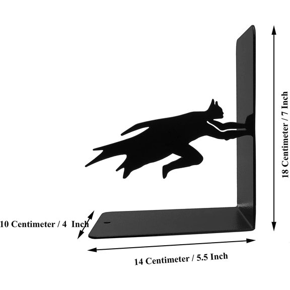Superheros Decorative Bookends, Book Stopper, Metal Bookends, Book end Holders Book Stopper for Heavy Books Home/Office Decor/Shelves, Children Room Décor (Weight 2.5 Pound/Pair)