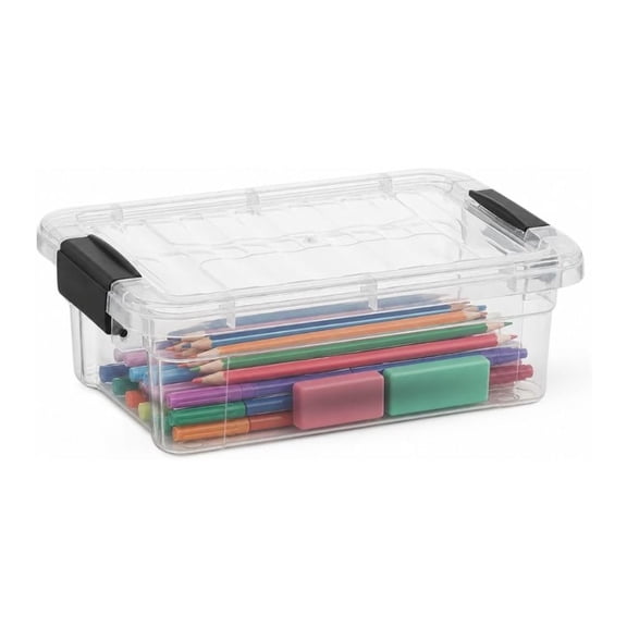 Superio 1.27 Quart Clear Plastic Storage Containers with Lids, Stackable Organizer Bins, BPA-Free Storage Boxes for Home, Office, Dorm & Classroom, 10 Pack