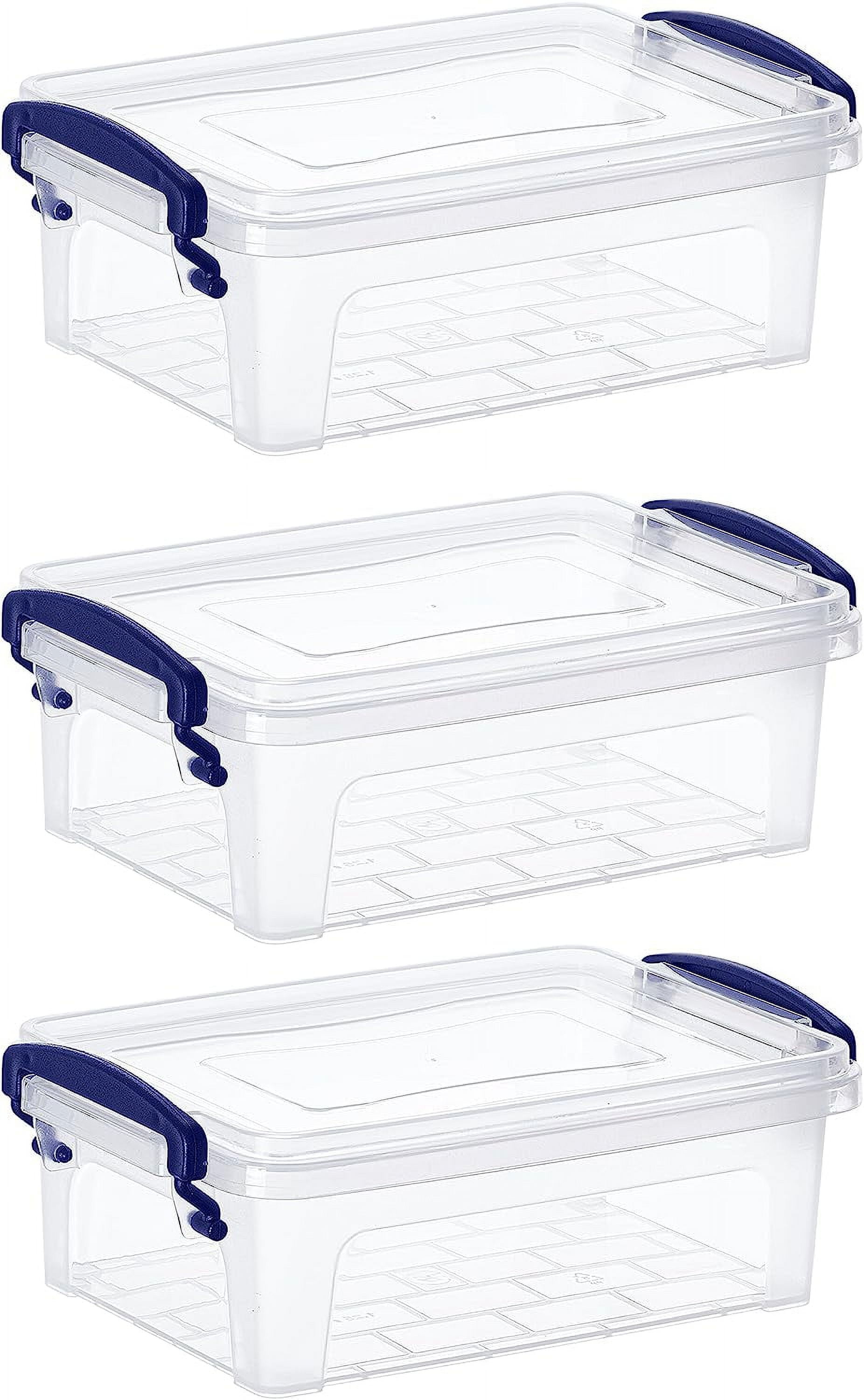 Superio Large 10 Qt Clear Plastic Storage Bins with Big Handles ...