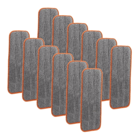 Superio 12-Pack Microfiber Mopping Pad - 8" x 4.5", Reusable & Washable, Streak-Free