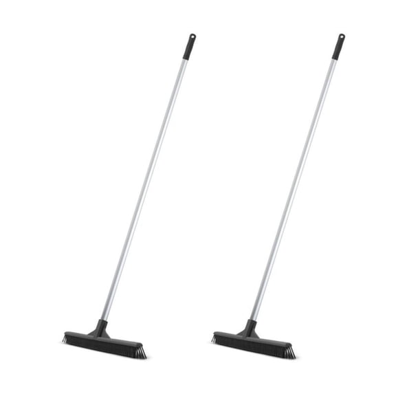 Superio 16 Pet Hair Remover Silicone Broom - Carpet Rake for Fur Removal - Rug Rake to Fluff Carpet  for Dust on Hardwood Floor & Tile  Rinse to Clean, 2 Pack