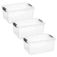 thumbnail image 1 of Superio Clear Storage Boxes with Lids, Plastic Container Bins for Organizing, Stackable Crates, BPA Free, Non Toxic, Odor Free, Organizers for Home, Office, School, and Dorm, 21 Quart, 3 Pack, 1 of 9
