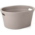 thumbnail image 1 of Superio 35L Ribbed Laundry Basket with Cut-Out Handles - Taupe, 1 of 1
