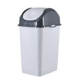 thumbnail image 1 of Superio 4.5 Gal Small Plastic Trash Can with Swing Top Lid – White Smoke, 1 of 2
