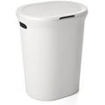 thumbnail image 1 of Superio 40L Elegant Ribbed Plastic Laundry Hamper with Lid - White, 1 of 4