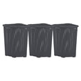 thumbnail image 1 of Superio 50L Wicker Plastic Corner Laundry Hamper with Lid - Grey (3 Pack), 1 of 1