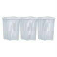thumbnail image 1 of Superio 50L Wicker Plastic Corner Laundry Hamper with Lid - White (3 Pack), 1 of 5