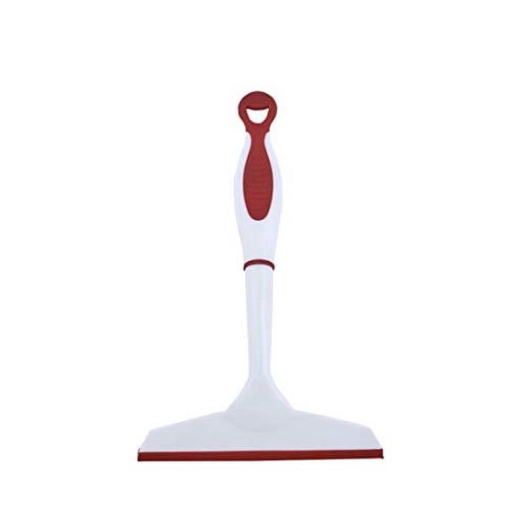 Superio 6 Window Squeegee with Grip Handle and Hanging Hook. (Red)