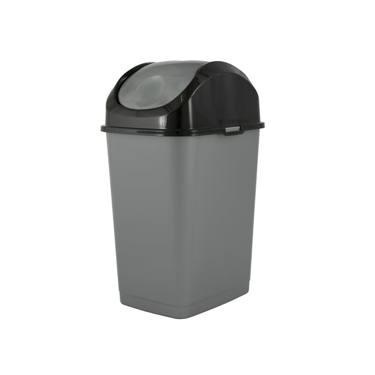 Superio Swing-Top Trash Can, 37 qt (Grey)