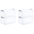 thumbnail image 1 of Superio Clear Plastic Storage Bins with Lids, 28.5 Quart (2 Pack), Stackable Storage Container with Latches and Handles, 1 of 1
