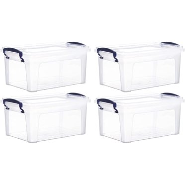 18 Qt Clear Plastic Storage Bin With Lid – Stackable, Seal Lid, For Pantry Or Living Room