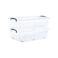 thumbnail image 1 of Superio Clear Plastic Storage Bins with Lids, 42 Quart (2 Pack), Stackable Storage Container with Latches and Handles, 1 of 1