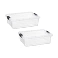 thumbnail image 1 of Superio Clear Storage Boxes with Lids, Plastic Container Bins for Organizing, Stackable Crates, BPA Free, Non Toxic, Odor Free, Organizers for Home, Office, School, and Dorm, 7.4 Quart, 2 Pack, 1 of 9
