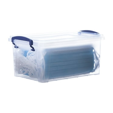 Superio Clear Storage Bin with Lid- Plastic Box for Home, 3 Quarts