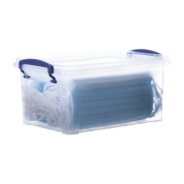 Superio Clear Storage Bins with Lid Stackable Plastic Deep Storage