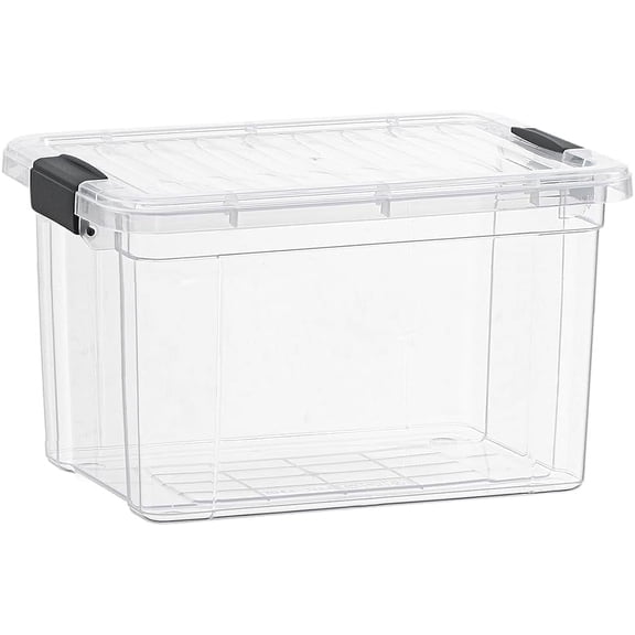 Superio 49 Quart Clear Plastic Storage Boxes with Lids, Stackable Organizer Containers, BPA-Free Storage Bins for Home, Office, School & Dorm, 2 Pack