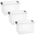 thumbnail image 1 of Superio Clear Storage Bins with Lids, 3 Pack- Plastic Storage Boxes for Home- 4.7 Quart, 1 of 2