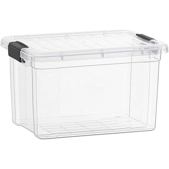 Superio Clear Storage Bins with Lids, 8 Pack- Plastic Storage Boxes for Home- 14.7 Quart