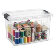 Superio 8.7 Quart Clear Plastic Storage Boxes with Lids, Stackable Organizer Containers, BPA-Free Storage Bins for Home, Office, School & Dorm, 18 Pack