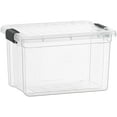 thumbnail image 1 of Superio Clear Storage Boxes with Lids, 14.7 Quart Plastic Container Bins for Organizing, Stackable Crates, BPA Free, Non Toxic, Odor Free, Organizers for Home, Office and Dorm, 3 Pack, 1 of 4