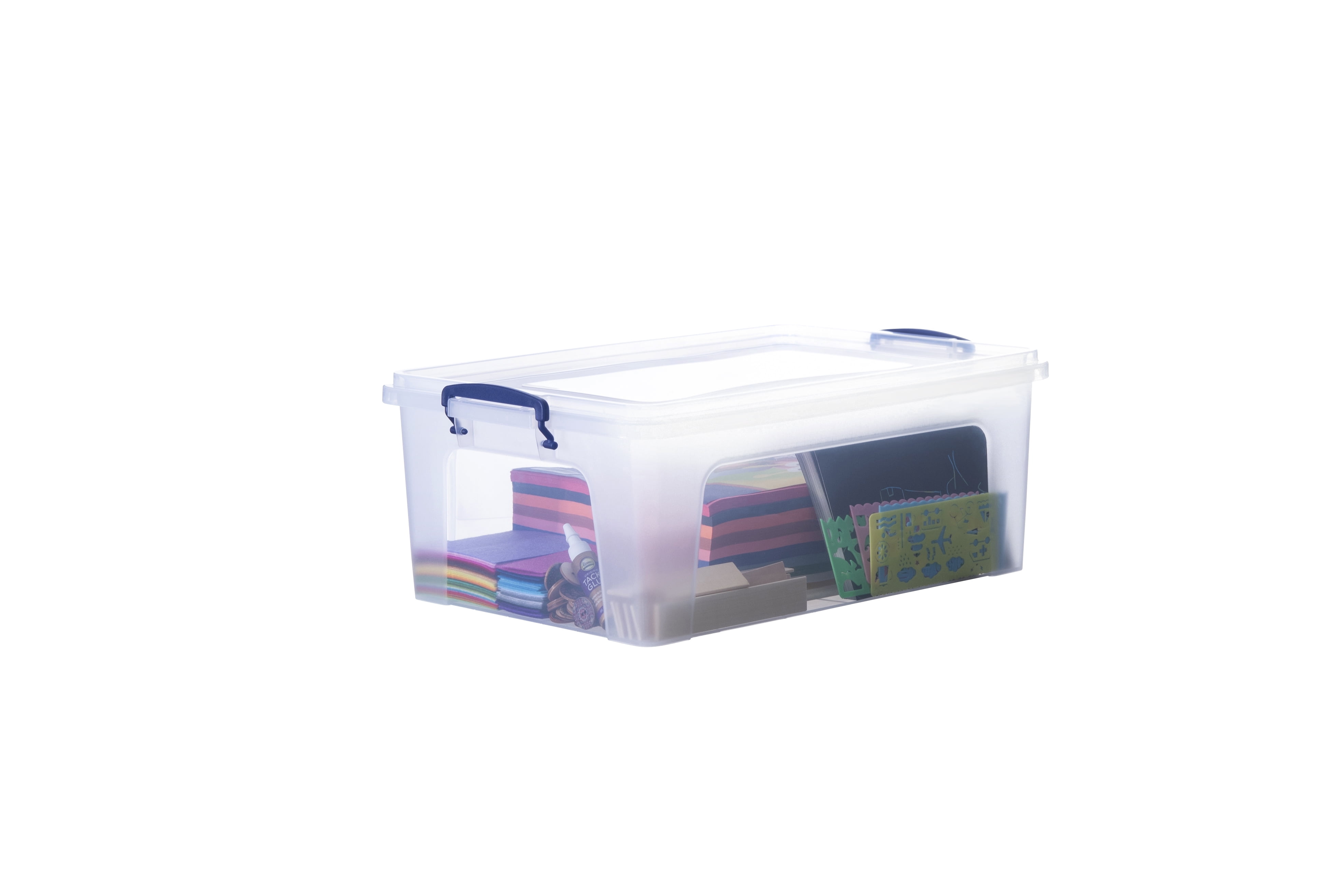 1pc Plastic Storage Bins With Latching Lids, Stackable Storage Containers  For Organizing