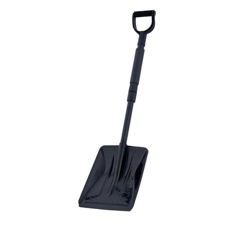 Superio Compact Snow Shovel for Car, Steps, Extendable Metal Handle