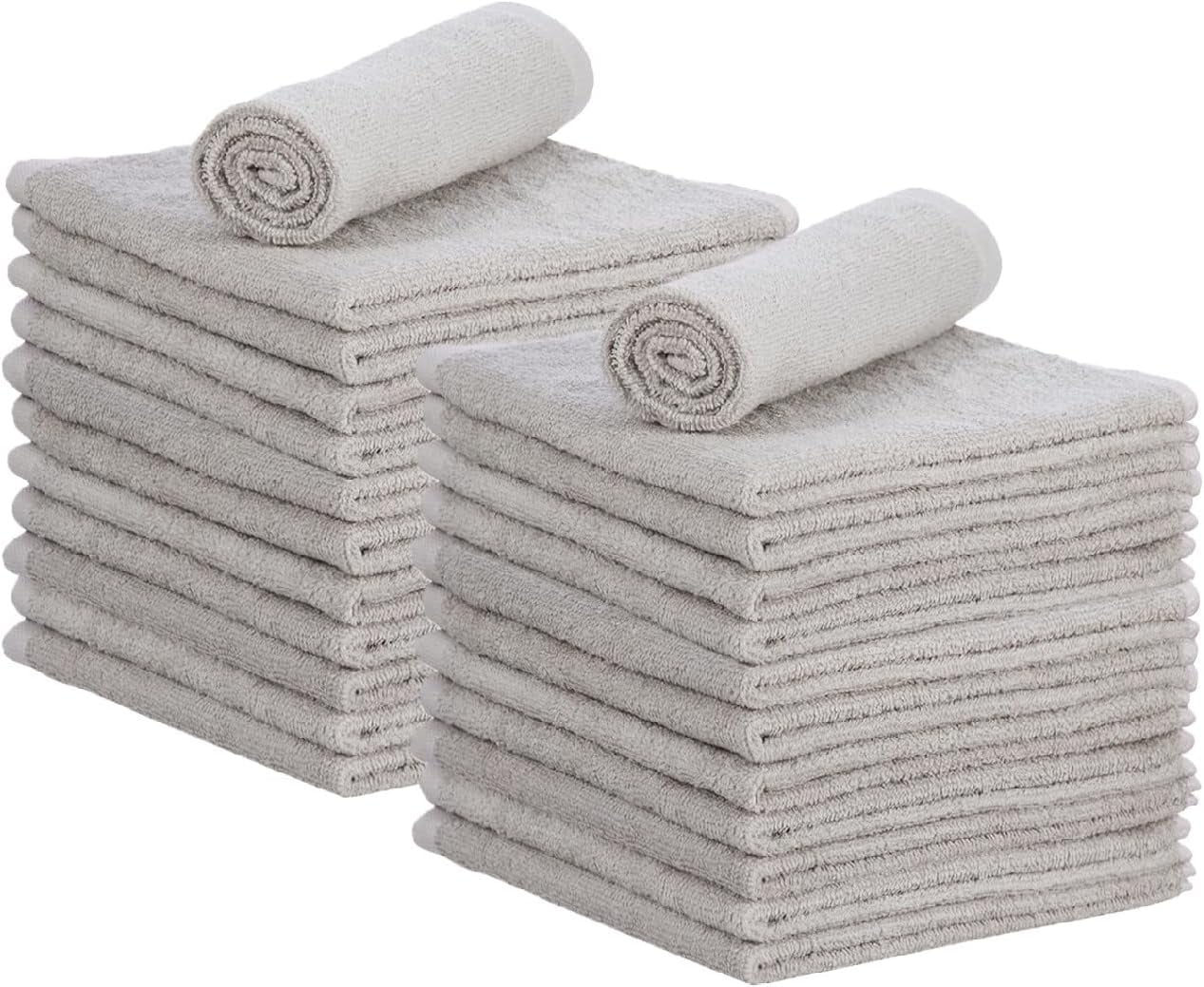 Superio Cotton Terry Washcloths Grey Towels 100 Cotton Cleaning Cloth