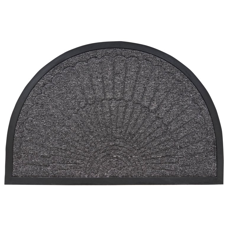 Black Rubber Door Mat  Honeycomb Style Doormat for Indoor Outdoor