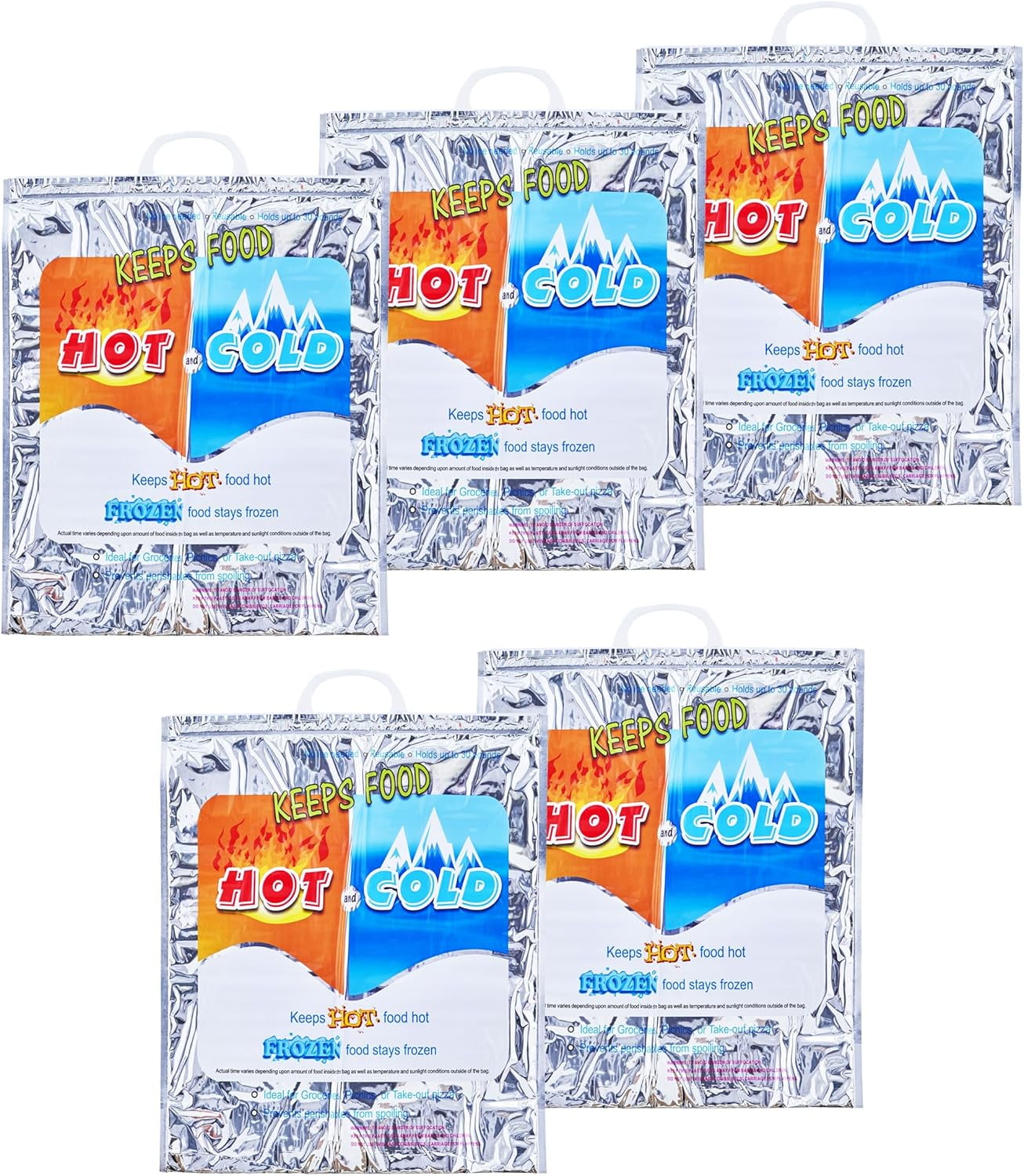 Superio Hot and Cold Insulated Bags for Food Delivery, Grocery Shopping