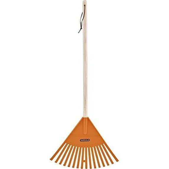 Superio Kids Rake with 24" Hardwood Handle - Kids size Orange/Light brown