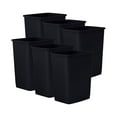 thumbnail image 1 of Superio Kitchen Trash Can 9 Gallon Slim Waste Bin 37 Qt Durable Plastic, Fit Small Spaces, Office, Bathroom, Under Counter (6, Black), 1 of 2