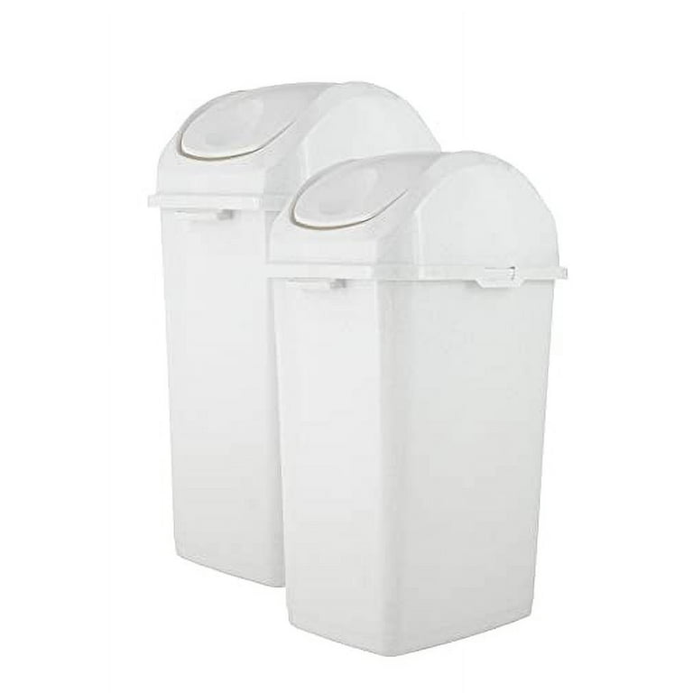 jinligogo 2Pack Bathroom Small Trash Can with Lid, 4 Gallon