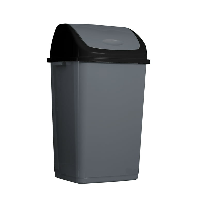 Superio Kitchen Trash Can 13 Gallon with Swing Lid, Plastic Tall Garbage Can  Out