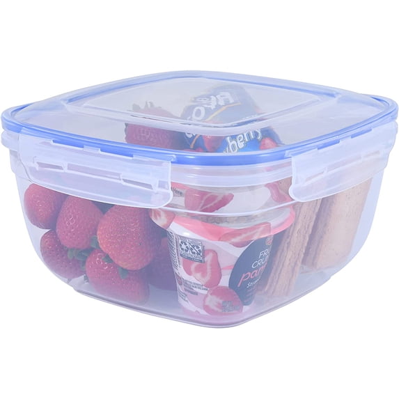Superio Large Food Storage Container, with Airtight Lid for Pantry- (4 Quart) Microwave, Dishwasher and Freezer Safe, BPA Free
