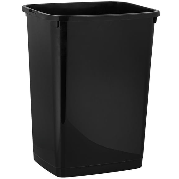 Superio Large Kitchen Trash Can 13 Gallon, 52 Qt Waste Bin for Kitchen, Garage, Indoor and Outdoor Trash Can, Black