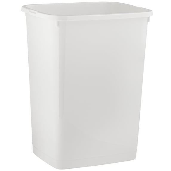 Superio Large Kitchen Trash Can 13 Gallon, 52 Qt Waste Bin for Kitchen, Garage, Indoor and Outdoor Trash Can, White