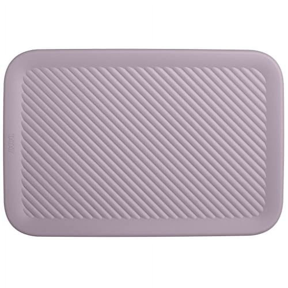 Superio Lid for Decorative Plastic Open Home Storage Bins Organizer Baskets, Medium Lilac - for Organizing Closet Shelves Drawer Shelf - Ribbed Collection 5 Liter