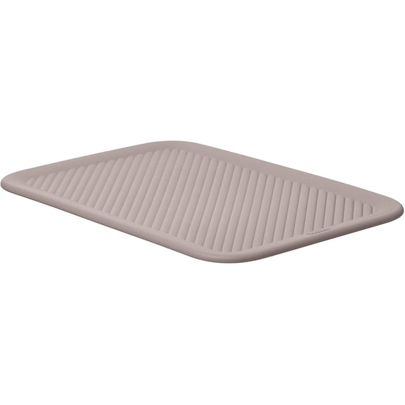 Superio Lid for Decorative Plastic Open Home Storage Bins Organizer Baskets, Medium Taupe - for Organizing Closet Shelves Drawer Shelf - Ribbed Collection 5 Liter
