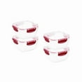 thumbnail image 1 of Superio Lock and Fresh Airtight Food Storage Containers with Lids for Kitchen Pantry Organization , BPA Free, Lunch, and Meal Prep Plastic Containers, 30 oz. Square Sealed Container, Red, 4 pack, 1 of 6