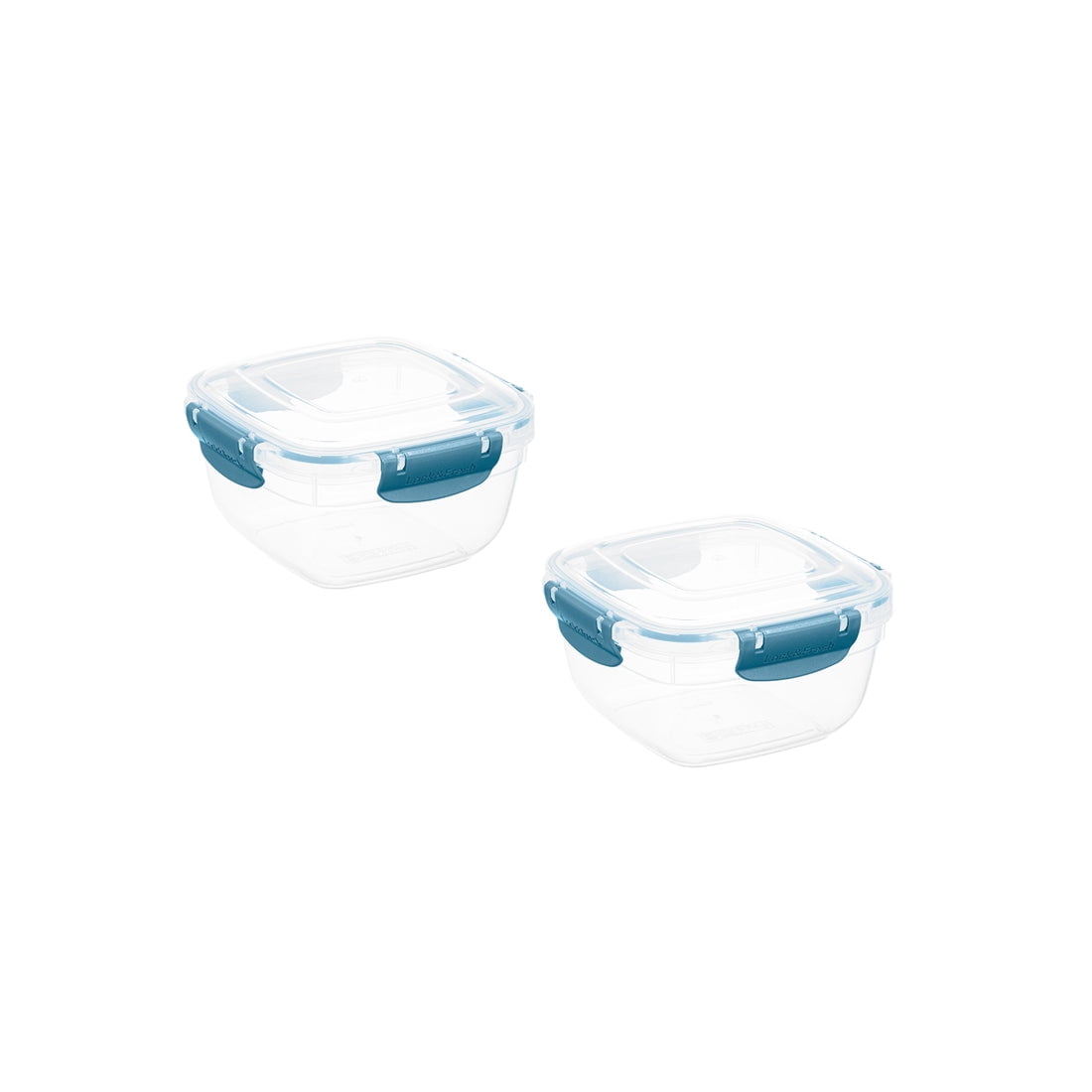 Superio Lock and Fresh Airtight Food Storage Containers with Lids for Kitchen Pantry Organization , BPA Free, Lunch, and Meal Prep Plastic Containers, 30 oz. Square Sealed Container, Blue, 2 pack
