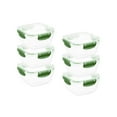 thumbnail image 1 of Superio Lock and Fresh Airtight Food Storage Containers with Lids for Kitchen Pantry Organization , BPA Free, Lunch, and Meal Prep Plastic Containers, 48 oz. Square Sealed Container, Green, 6 pack, 1 of 7