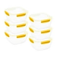 thumbnail image 1 of Superio Lock and Fresh Airtight Food Storage Containers with Lids for Kitchen Pantry Organization , BPA Free, Lunch, and Meal Prep Plastic Containers, 80 oz. Square Sealed Container, Yellow, 6 pack, 1 of 7