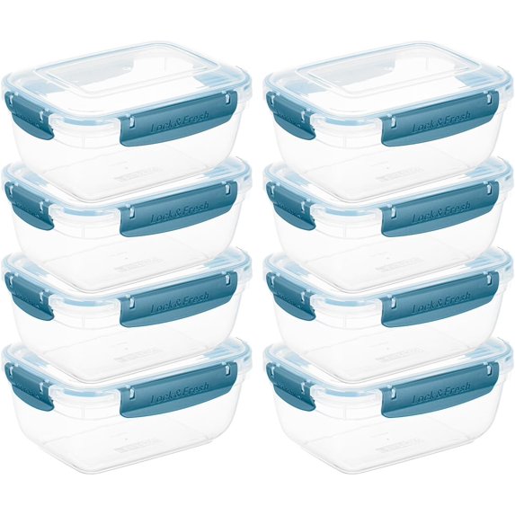 Superio Food Storage Container, 48 oz, Blue
